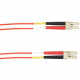 Black Box 10-m, LC-LC, 50-Micron, Multimode, Plenum, Red Fiber Optic Cable - 32.81 ft Fiber Optic Network Cable for Network Device - First End: 2 x LC Male Network - Second End: 2 x LC Male Network - Patch Cable - Red FOCMP50-010M-LCLC-RD