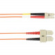 Black Box 7-m, SC-LC, 50-Micron, Multimode, Plenum, Orange Fiber Optic Cable - 22.97 ft Fiber Optic Network Cable for Network Device - First End: 1 x SC Male Network - Second End: 1 x LC Male Network - 128 MB/s - 50/125 &micro;m - Orange FOCMP50-007M-