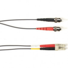Black Box Fiber Optic Duplex Patch Network Cable - 32.81 ft Fiber Optic Network Cable for Network Device - First End: 2 x ST Male Network - Second End: 2 x LC Male Network - 1 Gbit/s - Patch Cable - 50/125 &micro;m - Gray - TAA Compliant FOCMP50-010M-