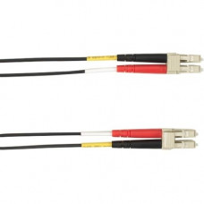 Black Box Fiber Optic Network Cable - 22.97 ft Fiber Optic Network Cable for Network Device - First End: 1 x LC Male Network - Second End: 1 x LC Male Network - Patch Cable - 50/125 &micro;m - Black FOCMR10-007M-LCLC-BK