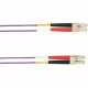 Black Box 2-m, LC-LC, 50-Micron, Multimode, Plenum, Violet Fiber Optic Cable - 6.56 ft Fiber Optic Network Cable for Network Device - First End: 1 x LC Male Network - Second End: 1 x LC Male Network - 128 MB/s - 50/125 &micro;m - Violet FOCMP50-002M-L