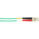 Black Box Fiber Optic Duplex Patch Network Cable - 3.28 ft Fiber Optic Network Cable for Network Device - First End: 2 x LC Male Network - Second End: 2 x LC Male Network - 1 Gbit/s - Patch Cable - 62.5/125 &micro;m - Green - TAA Compliant FOCMP62-001