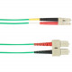 Black Box Multicolored Fiber Optic Patch Cable - 3.28 ft Fiber Optic Network Cable for Network Device - First End: 2 x SC Male Network - Second End: 2 x LC Male Network - 128 MB/s - Patch Cable - 62.5/125 &micro;m - Green - TAA Compliant FOCMP62-001M-