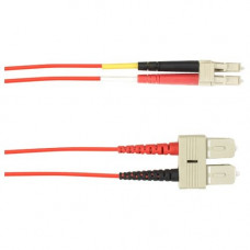 Black Box 2-m, SC-LC, 62.5-Micron, Multimode, Plenum, Red Fiber Optic Cable - 6.56 ft Fiber Optic Network Cable for Network Device - First End: 2 x SC Male Network - Second End: 2 x LC Male Network - Patch Cable - Red FOCMP62-002M-SCLC-RD