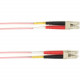 Black Box Duplex Fiber Optic Patch Network Cable - 9.84 ft Fiber Optic Network Cable for Network Device - First End: 2 x LC Male Network - Second End: 2 x LC Male Network - 128 MB/s - Patch Cable - 62.5/125 &micro;m - Pink - TAA Compliant FOCMP62-003M