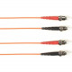 Black Box Duplex Fiber Optic Patch Network Cable - 19.69 ft Fiber Optic Network Cable for Network Device - First End: 2 x ST Male Network - Second End: 2 x ST Male Network - 1 Gbit/s - Patch Cable - 62.5/125 &micro;m - Orange - TAA Compliant FOCMP62-0