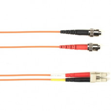 Black Box Duplex Fiber Optic Patch Network Cable - 82.02 ft Fiber Optic Network Cable for Network Device - First End: 2 x ST Male Network - Second End: 2 x ST Male Network - 1 Gbit/s - Patch Cable - 62.5/125 &micro;m - Red - TAA Compliant FOCMP62-025M