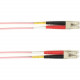 Black Box Duplex Fiber Optic Patch Network Cable - 98.43 ft Fiber Optic Network Cable for Network Device - First End: 2 x LC Male Network - Second End: 2 x LC Male Network - 1 Gbit/s - Patch Cable - 62.5/125 &micro;m - Pink - TAA Compliant FOCMP62-030