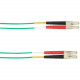 Black Box Colored Fiber OM4 50/125 Multimode Fiber Optic Patch Cable - OFNP Plenum - 3.28 ft Fiber Optic Network Cable for Network Device, Switcher - First End: 2 x LC Male Network - Second End: 2 x LC Male Network - 10 Gbit/s - Patch Cable - OFNP, Plenum