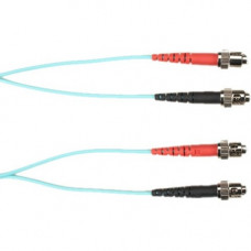 Black Box Colored Fiber OM4 50-Micron Multimode Fiber Optic Patch Cable - Duplex, Plenum - 3.28 ft Fiber Optic Network Cable for Network Device - First End: 2 x ST Male Network - Second End: 2 x ST Male Network - 10 Gbit/s - Patch Cable - 50/125 &micr