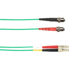 Black Box Colored Fiber OM4 50-Micron Multimode Fiber Optic Patch Cable - Duplex, Plenum - 9.84 ft Fiber Optic Network Cable for Network Device - First End: 2 x ST Male Network - Second End: 2 x LC Male Network - 10 Gbit/s - Patch Cable - Plenum, OFNP - 5
