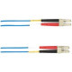 Black Box Colored Fiber OM4 50/125 Multimode Fiber Optic Patch Cable - OFNP Plenum - 16.40 ft Fiber Optic Network Cable for Network Device, Switch, Security Device - First End: 2 x LC Network - Male - Second End: 2 x LC Network - Male - 10 Gbit/s - Patch 
