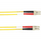 Black Box Fiber Optic Duplex Patch Network Cable - 32.81 ft Fiber Optic Network Cable for Network Device - First End: 2 x LC Male Network - Second End: 2 x LC Male Network - 40 Gbit/s - Patch Cable - 50/125 &micro;m - Yellow - TAA Compliant FOLZHM4-01