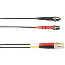 Black Box Colored Fiber OM4 50-Micron Multimode Fiber Optic Patch Cable - Duplex, Plenum - 16.40 ft Fiber Optic Network Cable for Network Device - First End: 2 x ST Male Network - Second End: 2 x LC Male Network - 10 Gbit/s - Patch Cable - 50/125 &mic