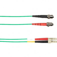 Black Box Colored Fiber OM4 50-Micron Multimode Fiber Optic Patch Cable - Duplex, Plenum - 16.40 ft Fiber Optic Network Cable for Network Device, Switch - First End: 2 x ST Male Network - Second End: 2 x LC Male Network - 40 Gbit/s - Patch Cable - Plenum 
