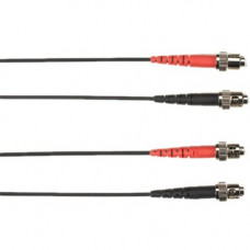 Black Box Colored Fiber OM4 50-Micron Multimode Fiber Optic Patch Cable - Duplex, Plenum - 3.28 ft Fiber Optic Network Cable for Network Device - First End: 2 x ST Male Network - Second End: 2 x ST Male Network - 10 Gbit/s - Patch Cable - 50/125 &micr
