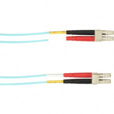 Black Box Colored Fiber OM4 50/125 Multimode Fiber Optic Patch Cable - OFNP Plenum - 26.25 ft Fiber Optic Network Cable for Network Device, Switch, Security Device - First End: 2 x LC Male Network - Second End: 2 x LC Male Network - 10 Gbit/s - Patch Cabl