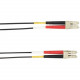 Black Box Colored Fiber OM4 50-Micron Multimode Fiber Optic Patch Cable - Duplex, Plenum - 49.21 ft Fiber Optic Network Cable for Network Device - First End: 2 x LC Male Network - Second End: 2 x LC Male Network - 10 Gbit/s - Patch Cable - 50/125 &mic