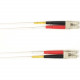 Black Box Duplex Fiber Optic Patch Network Cable - 3.28 ft Fiber Optic Network Cable for Network Device - First End: 2 x LC Male Network - Second End: 2 x LC Male Network - 128 MB/s - Patch Cable - 9/125 &micro;m - White - TAA Compliant FOCMPSM-001M-L