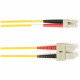 Black Box Fiber Optic Duplex Patch Network Cable - 3.28 ft Fiber Optic Network Cable for Network Device - First End: 2 x SC Male Network - Second End: 2 x LC Male Network - 128 MB/s - Patch Cable - 9/125 &micro;m - Yellow - TAA Compliant FOCMPSM-001M-