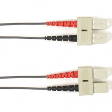 Black Box Duplex Fiber Optic Patch Network Cable - 9.84 ft Fiber Optic Network Cable for Network Device - First End: 2 x SC Male Network - Second End: 2 x SC Male Network - 128 MB/s - Patch Cable - 9/125 &micro;m - Gray - TAA Compliant FOCMPSM-003M-SC