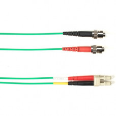Black Box Fiber Optic Duplex Patch Network Cable - 65.60 ft Fiber Optic Network Cable for Network Device - First End: 2 x ST Male Network - Second End: 2 x LC Male Network - 10 Gbit/s - Patch Cable - LSZH - 62.5/125 &micro;m - Green - TAA Compliant FO