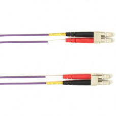 Black Box Fiber Optic Duplex Patch Network Cable - 16.40 ft Fiber Optic Network Cable for Network Device - First End: 2 x LC Male Network - Second End: 2 x LC Male Network - 10 Gbit/s - Patch Cable - OFNP - 50/125 &micro;m - Purple - TAA Compliant FOC