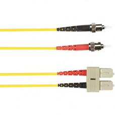 Black Box Colored Fiber OS2 9-Micron Singlemode Fiber Optic Patch Cable - Duplex, Plenum - 32.81 ft Fiber Optic Network Cable for Network Device - First End: 2 x ST Network - Male - Second End: 2 x SC Network - Male - 1 Gbit/s - Patch Cable - 9/125 &m