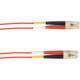 Black Box Duplex Fiber Optic Patch Network Cable - 98.43 ft Fiber Optic Network Cable for Network Device - First End: 2 x LC Male Network - Second End: 2 x LC Male Network - 1 Gbit/s - Patch Cable - 9/125 &micro;m - Red - TAA Compliant FOCMPSM-030M-LC