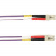 Black Box Duplex Fiber Optic Patch Network Cable - 98.43 ft Fiber Optic Network Cable for Network Device - First End: 2 x LC Male Network - Second End: 2 x LC Male Network - 1 Gbit/s - Patch Cable - 9/125 &micro;m - Violet - TAA Compliant FOCMPSM-030M