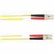 Black Box Colored Fiber OS2 9/125 Singlemode Fiber Optic Patch Cable - OFNP Plenum - 98.43 ft Fiber Optic Network Cable for Network Device - First End: 2 x LC Male Network - Second End: 2 x LC Male Network - 10 Gbit/s - Patch Cable - OFNP, Plenum - 9/125 