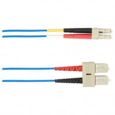 Black Box Duplex Fiber Optic Patch Network Cable - 9.84 ft Fiber Optic Network Cable for Network Device - First End: 2 x SC Male Network - Second End: 2 x SC Male Network - 128 MB/s - Patch Cable - 50/125 &micro;m - Blue - TAA Compliant FOCMP50-003M-S
