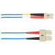 Black Box Duplex Fiber Optic Patch Network Cable - 9.84 ft Fiber Optic Network Cable for Network Device - First End: 2 x SC Male Network - Second End: 2 x SC Male Network - 128 MB/s - Patch Cable - 50/125 &micro;m - Blue - TAA Compliant FOCMP50-003M-S