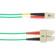 Black Box Duplex Fiber Optic Patch Network Cable - 98.43 ft Fiber Optic Network Cable for Network Device - First End: 2 x SC Male Network - Second End: 2 x SC Male Network - 1 Gbit/s - Patch Cable - 9/125 &micro;m - Green - TAA Compliant FOCMPSM-030M-