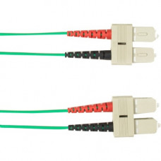 Black Box Colored Fiber OM3 50/125 Multimode Fiber Optic Patch Cable - OFNR PVC - 6.56 ft Fiber Optic Network Cable for Network Device - First End: 2 x SC Male Network - Second End: 2 x SC Male Network - 10 Gbit/s - Patch Cable - OFNR, CMR, Riser - 50/125