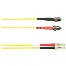 Black Box Colored Fiber OM3 50/125 Multimode Fiber Optic Patch Cable - OFNR PVC - 13.12 ft Fiber Optic Network Cable for Network Device - First End: 2 x ST Male Network - Second End: 2 x LC Male Network - 10 Gbit/s - Patch Cable - OFNR, Riser, CMR - 50/12