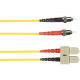 Black Box Duplex Fiber Optic Patch Network Cable - 16.40 ft Fiber Optic Network Cable for Network Device - First End: 2 x ST Male Network - Second End: 2 x ST Male Network - 1.25 GB/s - Patch Cable - 50/125 &micro;m - Yellow - TAA Compliant FOCMR10-00