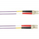 Black Box Colored Fiber OM3 50-Micron Multimode Fiber Optic Patch Cable - Duplex, PVC - 19.69 ft Fiber Optic Network Cable for Network Device - First End: 2 x LC Male Network - Second End: 2 x LC Male Network - 10 Gbit/s - Patch Cable - 50/125 &micro;