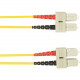 Black Box Duplex Fiber Optic Patch Network Cable - 65.62 ft Fiber Optic Network Cable for Network Device - First End: 2 x SC Male Network - Second End: 2 x SC Male Network - 1 Gbit/s - Patch Cable - 9/125 &micro;m - Yellow - TAA Compliant FOCMPSM-020M