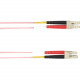 Black Box Colored Fiber OM3 50-Micron Multimode Fiber Optic Patch Cable - Duplex, PVC - 32.81 ft Fiber Optic Network Cable for Network Device - First End: 2 x LC Male Network - Second End: 2 x LC Male Network - 10 Gbit/s - Patch Cable - CMR - 50/125 &