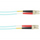 Black Box Duplex Fiber Optic Patch Network Cable - 98.43 ft Fiber Optic Network Cable for Network Device - First End: 2 x LC Male Network - Second End: 2 x LC Male Network - 1.25 GB/s - Patch Cable - 50/125 &micro;m - Aqua - TAA Compliant FOCMR10-030M