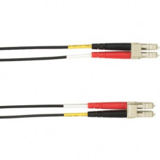 Black Box Duplex Fiber Optic Patch Network Cable - 49.21 ft Fiber Optic Network Cable for Network Device - First End: 2 x LC Male Network - Second End: 2 x LC Male Network - 128 MB/s - Patch Cable - 50/125 &micro;m - Black - TAA Compliant FOCMR50-015M