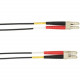 Black Box Duplex Fiber Optic Patch Network Cable - 49.21 ft Fiber Optic Network Cable for Network Device - First End: 2 x LC Male Network - Second End: 2 x LC Male Network - 128 MB/s - Patch Cable - 50/125 &micro;m - Black - TAA Compliant FOCMR50-015M