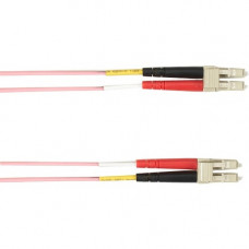 Black Box Colored Fiber OM3 50/125 Multimode Fiber Optic Patch Cable - OFNR PVC - 98.43 ft Fiber Optic Network Cable for Network Device - First End: 2 x LC Male Network - Second End: 2 x LC Male Network - 10 Gbit/s - Patch Cable - OFNR, Riser - 50/125 &am