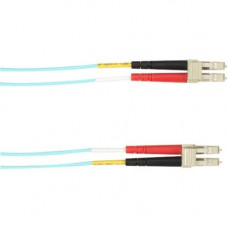 Black Box 1-m, LC-LC, 50-Micron, Multimode, PVC, Aqua Fiber Optic Cable - 3.28 ft Fiber Optic Network Cable for Network Device - First End: 1 x LC Male Network - Second End: 1 x LC Male Network - 128 MB/s - 50/125 &micro;m - Aqua FOCMR50-001M-LCLC-AQ