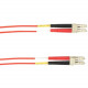 Black Box 1-m, LC-LC, 50-Micron, Multimode, PVC, Red Fiber Optic Cable - 3.28 ft Fiber Optic Network Cable for Network Device - First End: 2 x LC Male Network - Second End: 2 x LC Male Network - Patch Cable - Red - TAA Compliance FOCMR50-001M-LCLC-RD