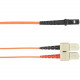 Black Box 1-m, SC-MTRJ, 62.5-Micron, Multimode, Plenum, Orange Fiber Optic Cable - 3.28 ft Fiber Optic Network Cable for Network Device - First End: 1 x SC Male Network - Second End: 1 x MT-RJ Male Network - 128 MB/s - 62.5/125 &micro;m - Orange FOCMP