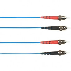 Black Box 6-m, ST-ST, 50-Micron, Multimode, PVC, Blue Fiber Optic Cable - 19.69 ft Fiber Optic Network Cable for Network Device - First End: 1 x ST Male Network - Second End: 1 x ST Male Network - 128 MB/s - 50/125 &micro;m - Blue FOCMR50-006M-STST-BL