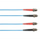Black Box Fiber Optic Network Cable - 13.12 ft Fiber Optic Network Cable for Network Device - First End: 1 x ST Male Network - Second End: 1 x ST Male Network - Patch Cable - 50/125 &micro;m - Blue FOCMP10-004M-STST-BL