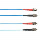 Black Box 3-m, ST-ST, 62.5-Micron, Multimode, Plenum, Blue Fiber Optic Cable - 9.84 ft Fiber Optic Network Cable for Network Device - First End: 1 x ST Male Network - Second End: 1 x ST Male Network - 128 MB/s - 62.5/125 &micro;m - Blue FOCMP62-003M-S